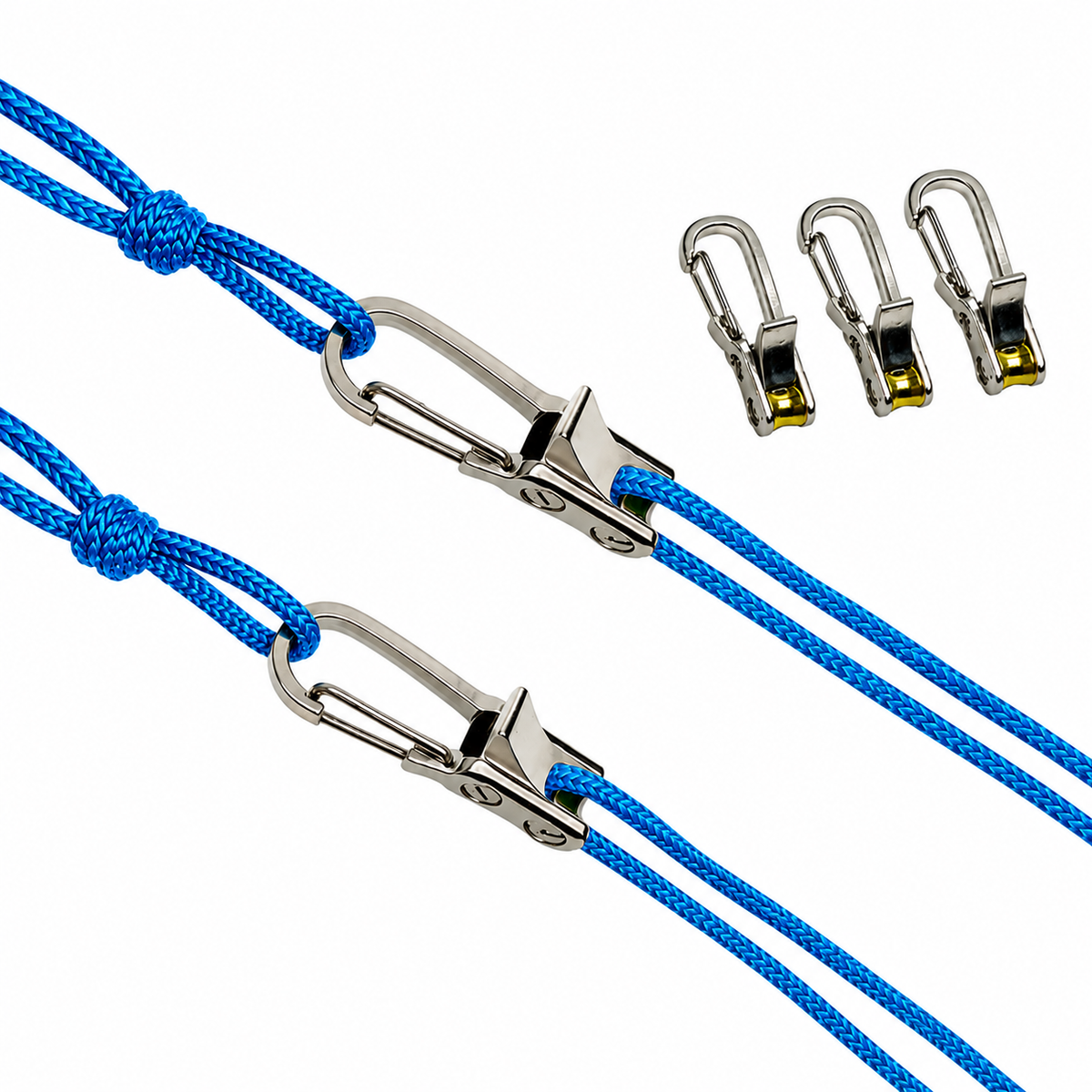 Retractable Buckle Rope with Secure Carabiner Clips