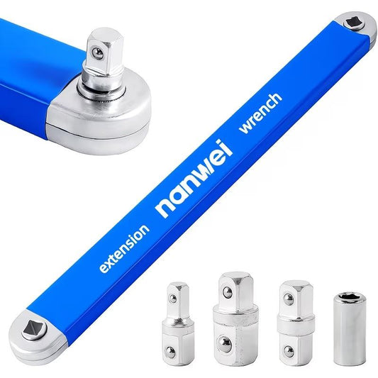 Universal Wrench Extension Set for Tight Spaces