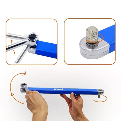 Universal Wrench Extension Set for Tight Spaces